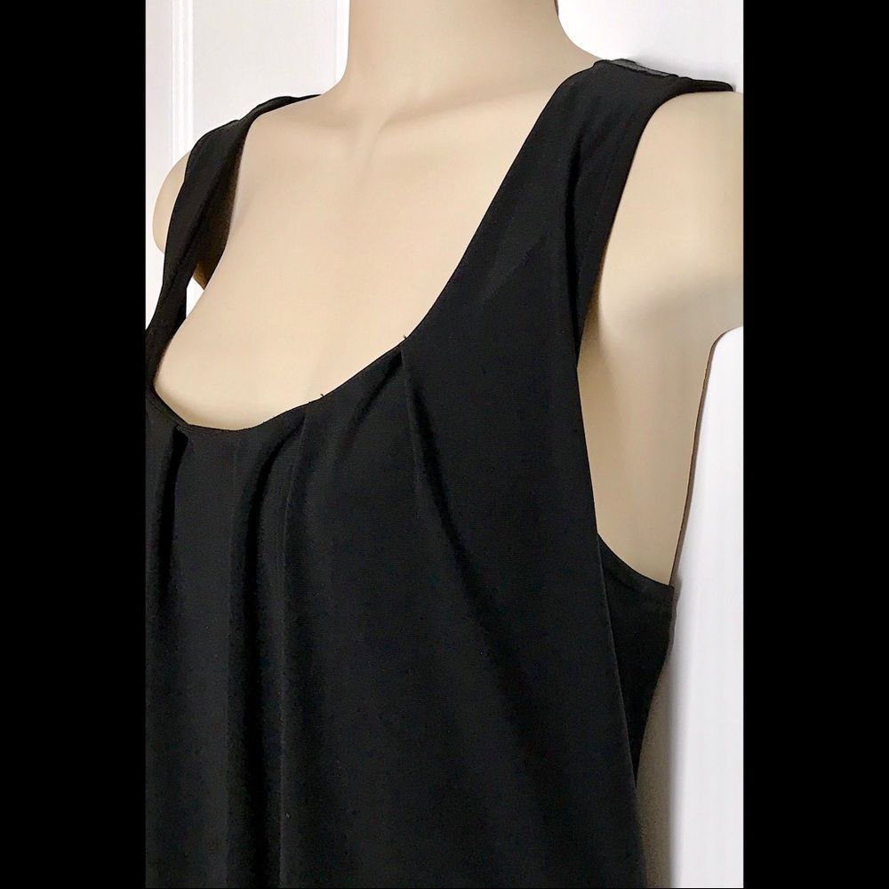 WHBM Black Shift Dress With Silk Trim Size M - Picture 4 of 6